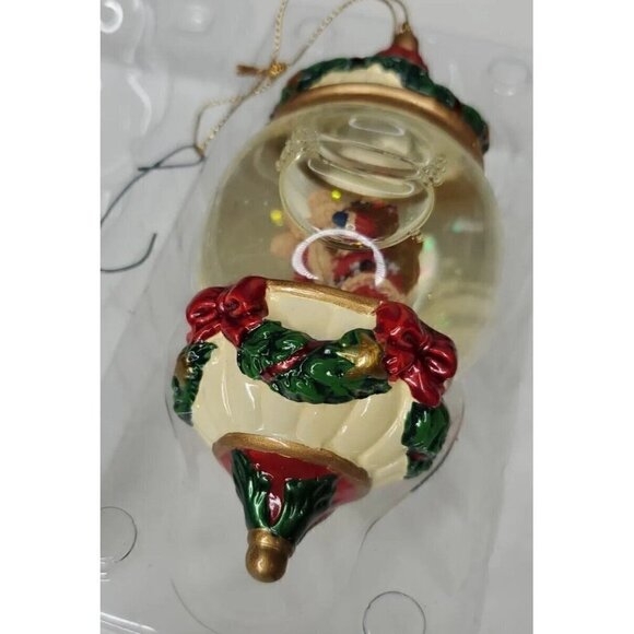 Christmas Ornament waterglobe lot of 4 Santa, Tree, Drummer, Partridge Kirkland - Picture 10 of 15